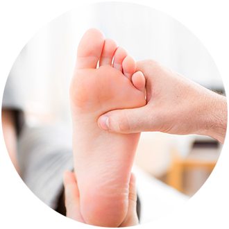 foot-massage woman's foot getting massaged
