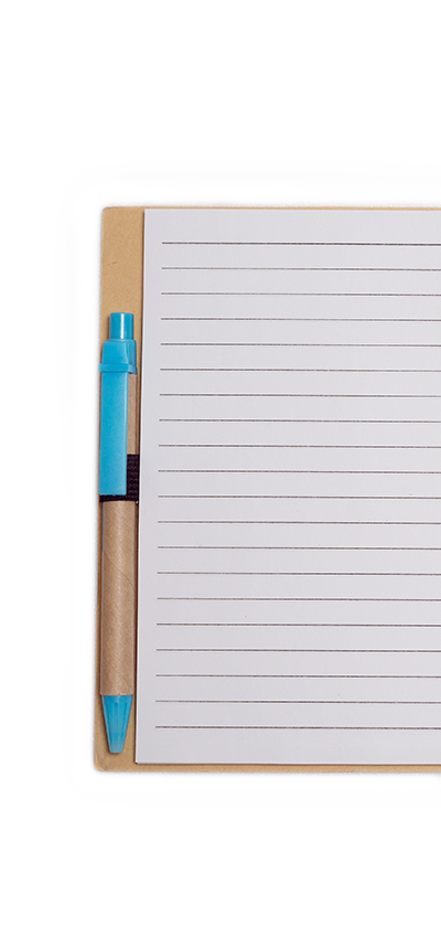 notebook-with-blue-and-cardboard-pen Notebook with blue and cardboard pen